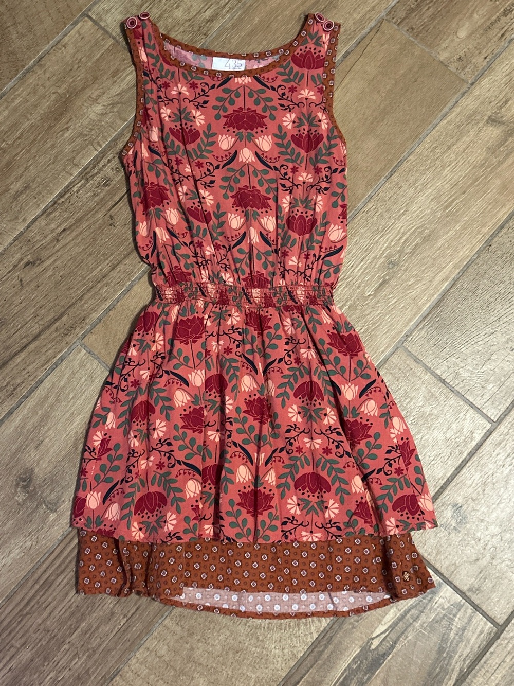 Matilda Jane Orange Floral Sleeveless Dress